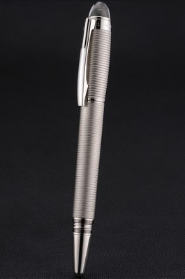MontBlanc Starwalker Horizontally Grooved Silver Ballpoint Pen With Cap 622809 Replica Pen