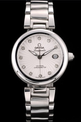 Omega DeVille Ladymatic Stainless Steel Strap White Dial Omega Replica Watch