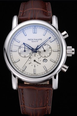 Patek Philippe Grand Complications Perpetual Calendar Stainless Steel Case White Dial Silver Chronograph 622264 Fake Patek Philippe