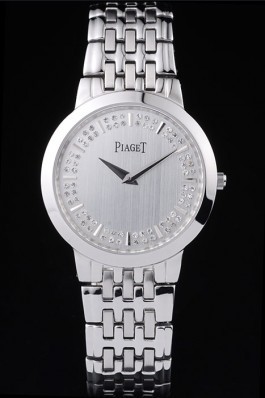 Expensive Watches Top Quality Piaget Dancer Double Studded Minute Markers Silver Dial 4906