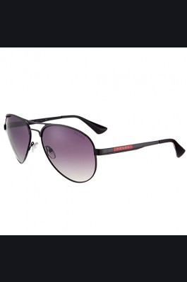 Replica Prada Aviator Linea Rossa Logo Black Frame Sunglasses 308222