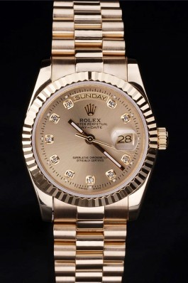 Gold Stainless Steel Band Top Quality Gold Day-Date Luxury Watch 2 5120 Rolex Replica Aaa