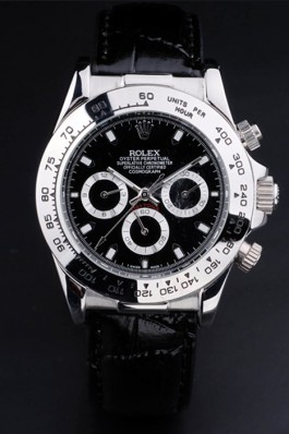 Black Leather Band Top Quality Rolex Black Luxury Watch 5266 Rolex Daytona Replica