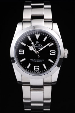 Rolex Explorer Polished Stainless Steel Black Dial 98087 Replica Rolex