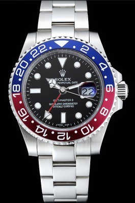 Rolex GMT Master II Blue Rose Red Bezel Black Dial Watch Rolex Replica Gmt