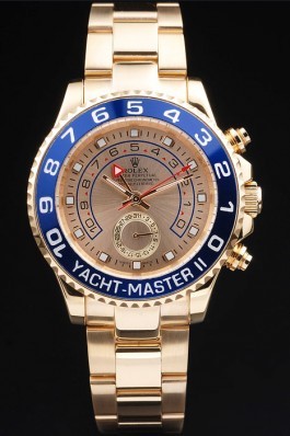 Gold Stainless Steel Band Top Quality Rose Rolex Yacht-Master II Luxury Watch 243 5157 Rolex Replica Cheap