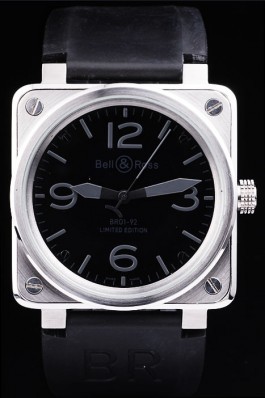 Black Rubber Band Top Quality Ross Brushed Steel Black-Grey Luxury Watch 4199 Bell Ross Replica For Sale