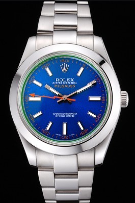 Rolex Milgauss Blue Dial Stainless Steel Case And Bezel 622838 Luxury Watch Replica