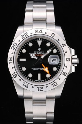 Rolex Swiss Explorer Stainless Steel Bezel Black Dial Watch Replica Rolex