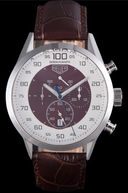Tag Heuer Carrera Mikrograph Limited Edition Brown Leather Strap 7916 Tag Heuer Replica